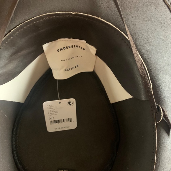 NWT Free People Gold Coast Leather Cowboy Hat - Picture 6 of 9